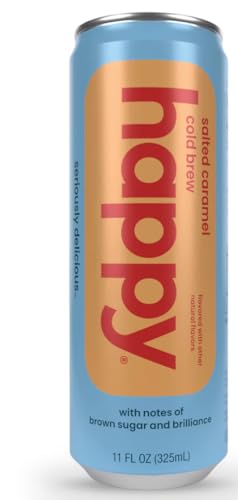 happy coffee salted caramel cold brew, 11 oz. cans, 12