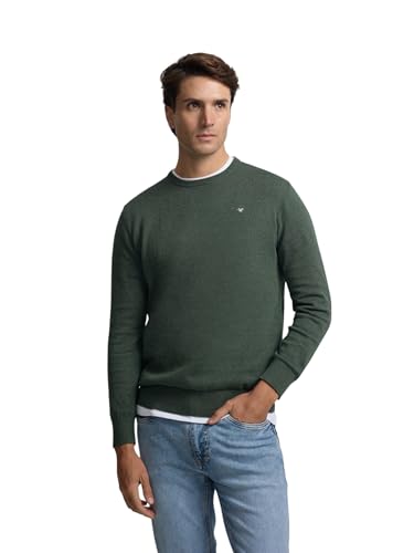 Pull uni col boîte SILBON vêtement homme mode casual chic en maille