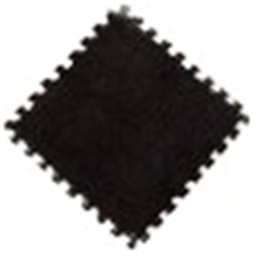 Tapis puzzle en mousse EVA et peluche - Dalles de sol pour bébé noires