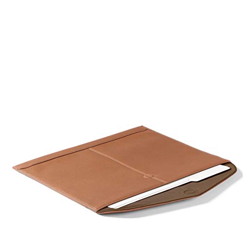 Leatherology Cognac Document Envelope With Magnetic Closure #TOP1