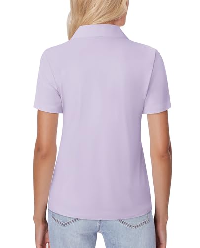 Image of siliteelon Womens Button Down Shirt Slim Fit Stretch Short Sleeve Dress Shirt Wrinkle Free Collared Business Work Blouse Top