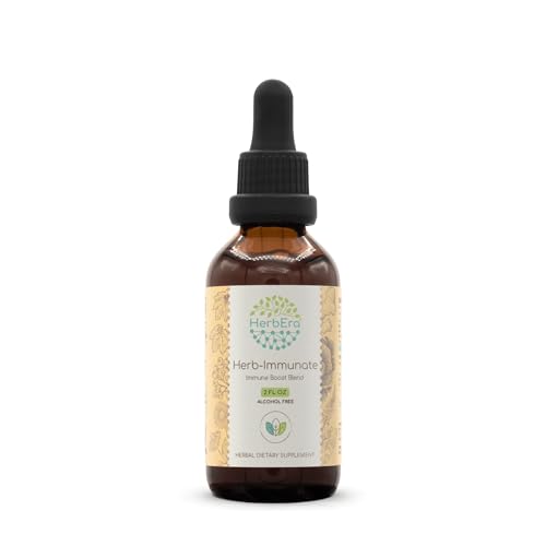 HerbEra Herb-Immunate B60 Alcohol-Free Extract Tincture, Elderberry, Ginger, Horseradish, Goldenseal, Echinacea. Wildcrafted: Turkey Tail Mushroom, Astragalus, OSHA Root. Immune Boost Blend 2 Fl Oz