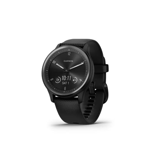 Garmin vívomove Sport - Smartwatch híbrido con funciones de seguimiento de la salud y bienestar, Negro