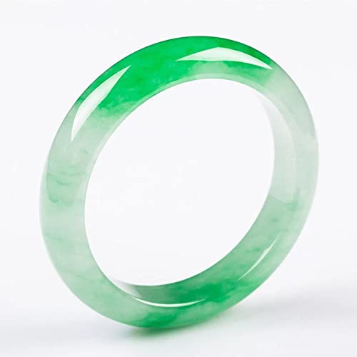 Bracelet de jade birman vert flottant naturel de qualité supérieure 59mm