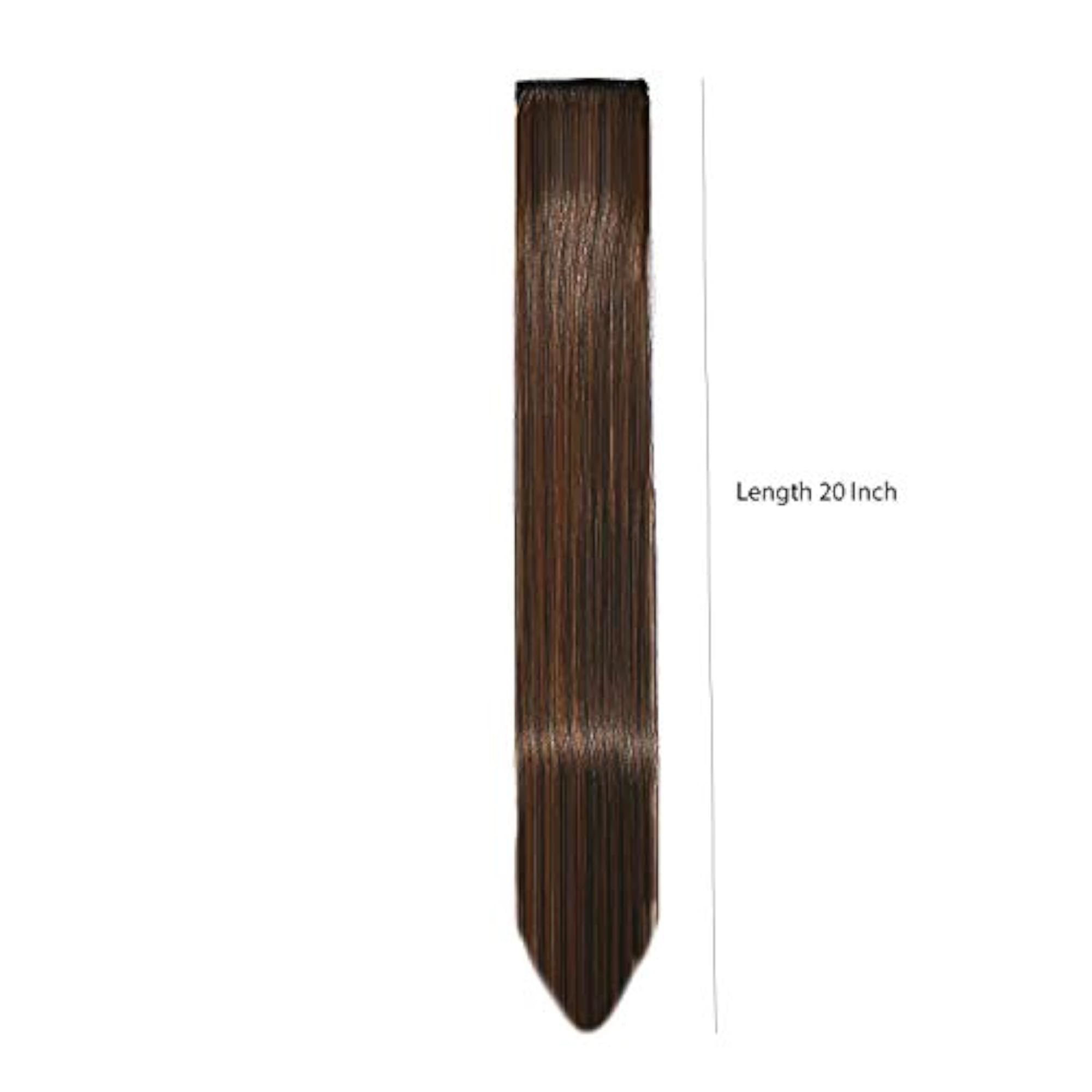 Medium Brown Clip-in Hair Streaks Extensions for Women