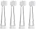 Seago Baby Elektrische Zahnbürste Ersatzbürsten Aufsteckbürsten Bürstenköpfe Zahnbürstenköpfe für SG-602/SG-902 (4 Mini Bürstenköpfe)