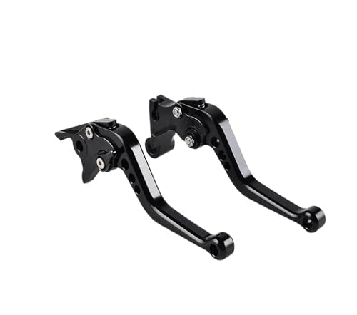 Kupplungsbremshebel Motorrad Für Suzuki Für GSF650 Für GSF1200 Für GSF1250 Für Bandit TL1000R SV1000/S DL1000 Für V-STROM/XT Motorrad Bremshebel Kupplung Bremsgriff(All black Short)