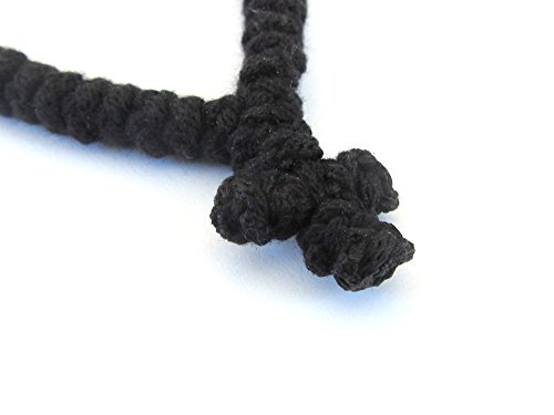 IconsGr Handgefertigter gesegneter christlich-orthodoxer Komboskoini Gebetsschnur, 100 Knoten, Wollanhänger, schwarz, 1 - Image 10
