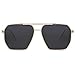 SOJOS Retro Oversized Square Polarized Sunglasses for Women and Men Vintage Shades Classic Large Metal Sun Glasses with Golden/Black Lens