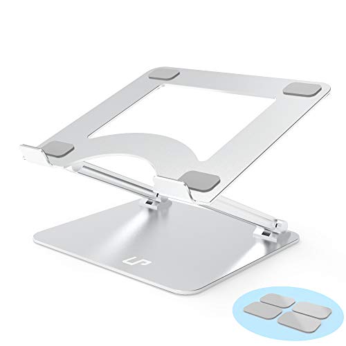 Laptop Stand, LP Computer Stand, Aluminum Alloy Multi-Angle Adjustable Laptop Holder for Desk Ergonomic Notebook Riser with Heat-Vent, Compatible for Macbook, All Laptops & Tablets for up to 17 inches