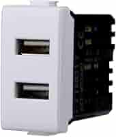 Doppio Caricatore USB Da Muro BTicino Matix - 2 Porte USB 5V/2.1A, Bianco, Per Prese Con Standard Matix - Foto 3