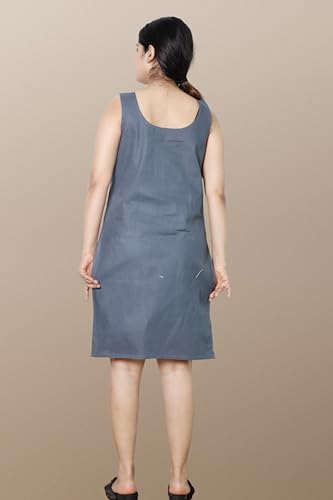 Image of KASANI Women's Camisole Cotton Long Knee-Length Sameej /Slip /Inner, Sleeveless, Pack of 2