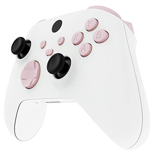 Image of eXtremeRate Replacement Buttons for Xbox Series X & S Controller, Cherry Blossoms Pink Custom Repair Kit Bumpers Trigers Dpad ABXY Start Back Sync Share Keys Parts for Xbox Core Wireless Controller