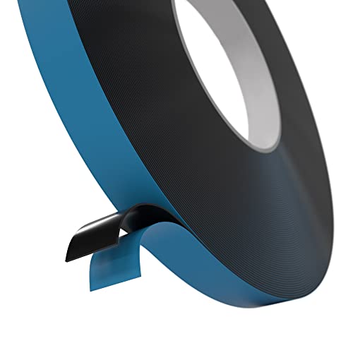 Wooden World - Double side Foam tape PE - Black foam - 1 mm Thick 6 mm width and 50 m long - Blue spacer - Image 3
