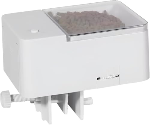 Citybaby 自動給餌器 大容量 タイマー給餌 密閉防湿構造 餌量調節可能 金魚・カメ・熱帯魚に適用 水槽に最適 コンパクトで静音設計 取り付け簡単 (50g)