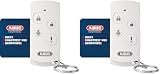 ABUS Funk-Fernbedienung Smartvest zur Bedienung der Funk-Alarmanlage - Notfall-Knopf - Reichweite ca. 30m - weiß (1. Generation) (Packung mit 2)