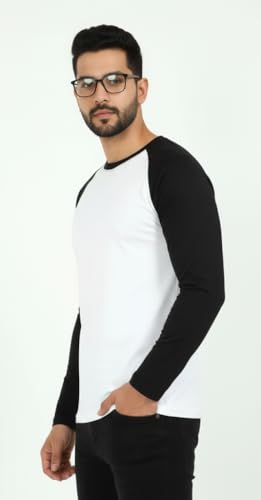 Image of Raglan Fullsleeve Tshirt Single Jersey Knit | 180 GSM 100% Ring Spun Super Combed Cotton Only Heather Colors are 88% Cotton 12% Polyester Bio Washed