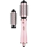 Rotating Hair Dryer Brush Ceramic, Blow Dryer Brush 2 Spin Brushes Set 1.5 Inch &2 Inch, One-Step Hot Air Brush Volumizer, Smooth, C-Curls|Pink