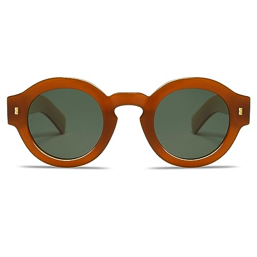 Image of VANLINKER Vintage Round Polarized Sunglasses for Women Men Trendy Shades Retro Circle Sun Glasses VL9743