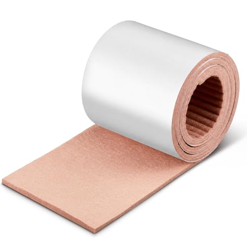Jecery Adhesive Felt Roll, 1/4" X 6" X 1.25 Yard, Beige