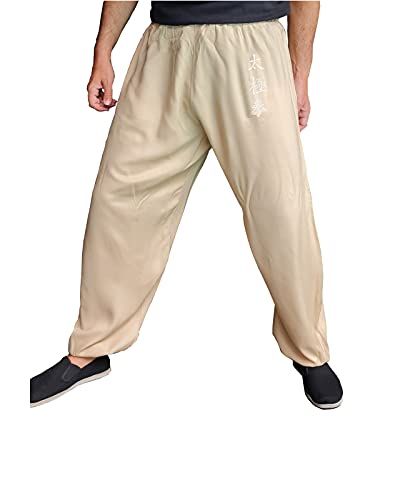 Opiniones y reviews de Ropa de Artes marciales para Hombre los 5 más buscados. 40 Pantalones de Kung Fu Tai Chi y Wing Chun estilo para mujeres y hombres, pantalones de artes marciales, ligeros y lisos (Beige TJ, Talla L)