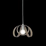 Structure en métal taupe Lustre moderne taupe et blanc suspension 1 lumière, lustre à suspension, lustre moderne, salle à manger, lustre shabby chic bon-87
