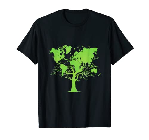 Earth Day 2021 Adorable carte du monde pour la sensibilisation à l'environnement T-Shirt