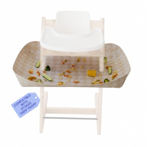 Image of CATCHY - High Chair Food Catcher - Compatible with Stokke Tripp Trapp | High Chair Food Catcher - High Chair Sold Separately - Baby & Toddler Food & Mess Catcher - Under High Chair Accessory