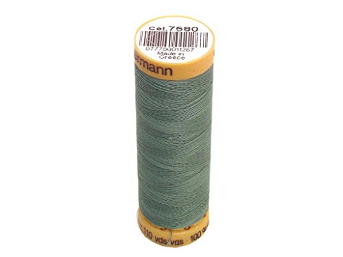 Hilo de algodón natural Gütermann 110 yardas plateado miniatura 1