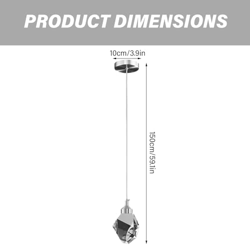 Lámpara de techo de cristal moderna con suspensión LED para pasillo y cocina 5