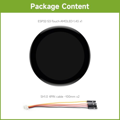 Carte ESP32-S3 AMOLED Waveshare écran circulaire programmable 466x466 QSPI tactile RTC - 2