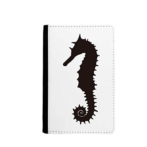 Étui portefeuille passeport motif marin noir et multicolore pour homme et femme