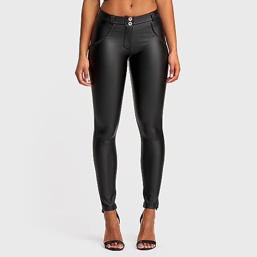 FREDDY WRUP Faux Leather - Mid Rise - Full Length - Black4