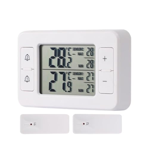Sensor de temperatura para frigorífico – Sensor de temperatura inalámbrico para frigorífico o congelador | Accesorio de medición para interiores de casa cocina