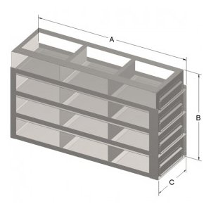 Drawer Style Freezer Rack, 3L x 4H 16.5 x 9.44 x 5.5