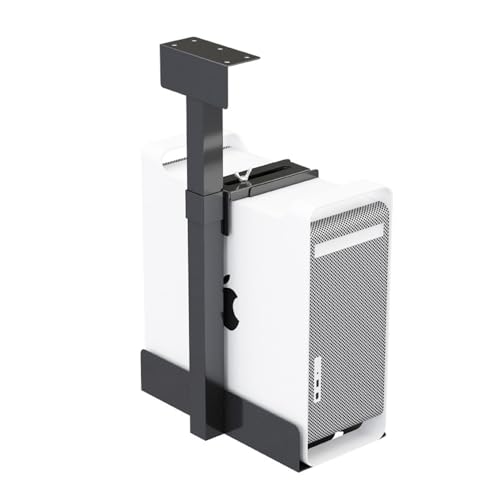 Soporte para CPU de PC, montaje ajustable bajo escritorio y en pared, soporte para torre de PC (Blanco) miniatura 4