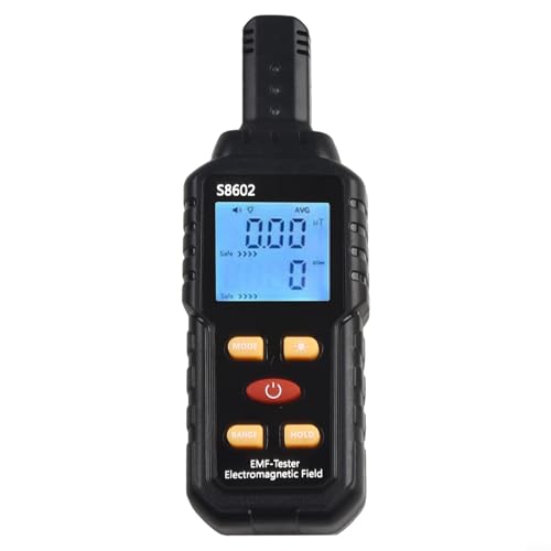 Oniissy Dosímetro detector de radiación 3 en 1 para contador GEIGER Probador electromagnético EMF, detector de radiación multifunción para el hogar Dosímetro para contador GEIGER, pantalla digital LCD