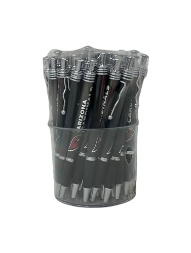 Pro Specialties Group NFL 48-Pack Tub Retractable Click Pens- Great Stocking Suffers and Party Favors (Arizona Cardinals)