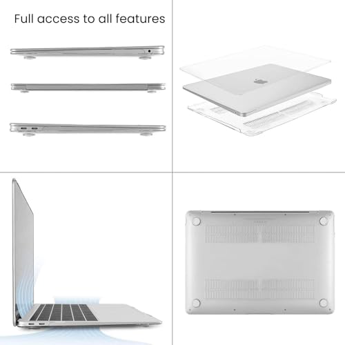 Dyazo 13.3 Inch Laptop Case | Cover | Hard Shell Protector Compatible for Apple MacBook 13 Inch 2020/2019 / 2018 Mac Book Air M1 A2337 A2179 A1932 (Transparent)