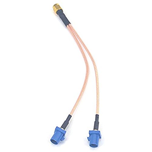 2 in 1 Dual Fakra C Plug to SMA Plug Connector Extension Cable RG316 15cm Ships from USA