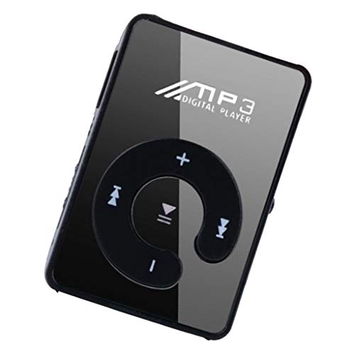 ミラークリップデジタルUSB Mp3音楽プレーヤーサポート1-8 GB SD TFカードブラック 黒