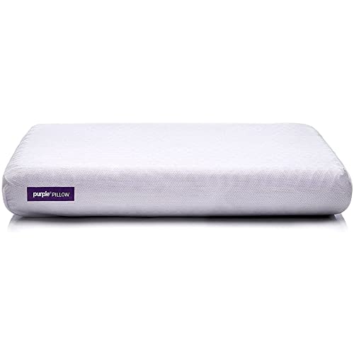 Purple Pillow - GelFlex Grid, Cooling Ergonomic Support for Side, Back, Stomach Sleepers - Adjustable Boosters for Personalized Height, Firm Feeling, Standard Size - Ultra-Durable