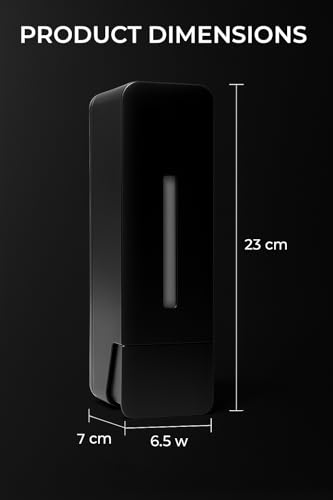 Image of Bath Craft by BATH GURU Wall Mounted Liquid Soap Dispenser for Wash Basin, 350 ml, ABS Plastic, Black, for Bathroom and Kitchen Sink