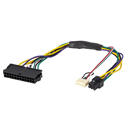 Câble Adaptateur d'alimentation ATX 24 Broches vers 6 Broches YieJoya Cuivre et étain pour HP Z220 Z230 SFF MT TWR Series 4000 6005 8300 ProDesk 600 G1...