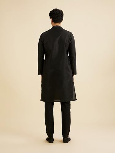Image of Manyavar Men's Art Silk Blend Jacquard Kurta Set (2pcs)
