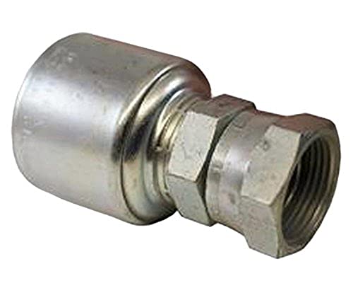 Gates 6G-8FP MegaCrimp Couplings, Female Pipe, NPTF Without 30 Cone Seat, Zinc Plated Carbon Steel, 2.24