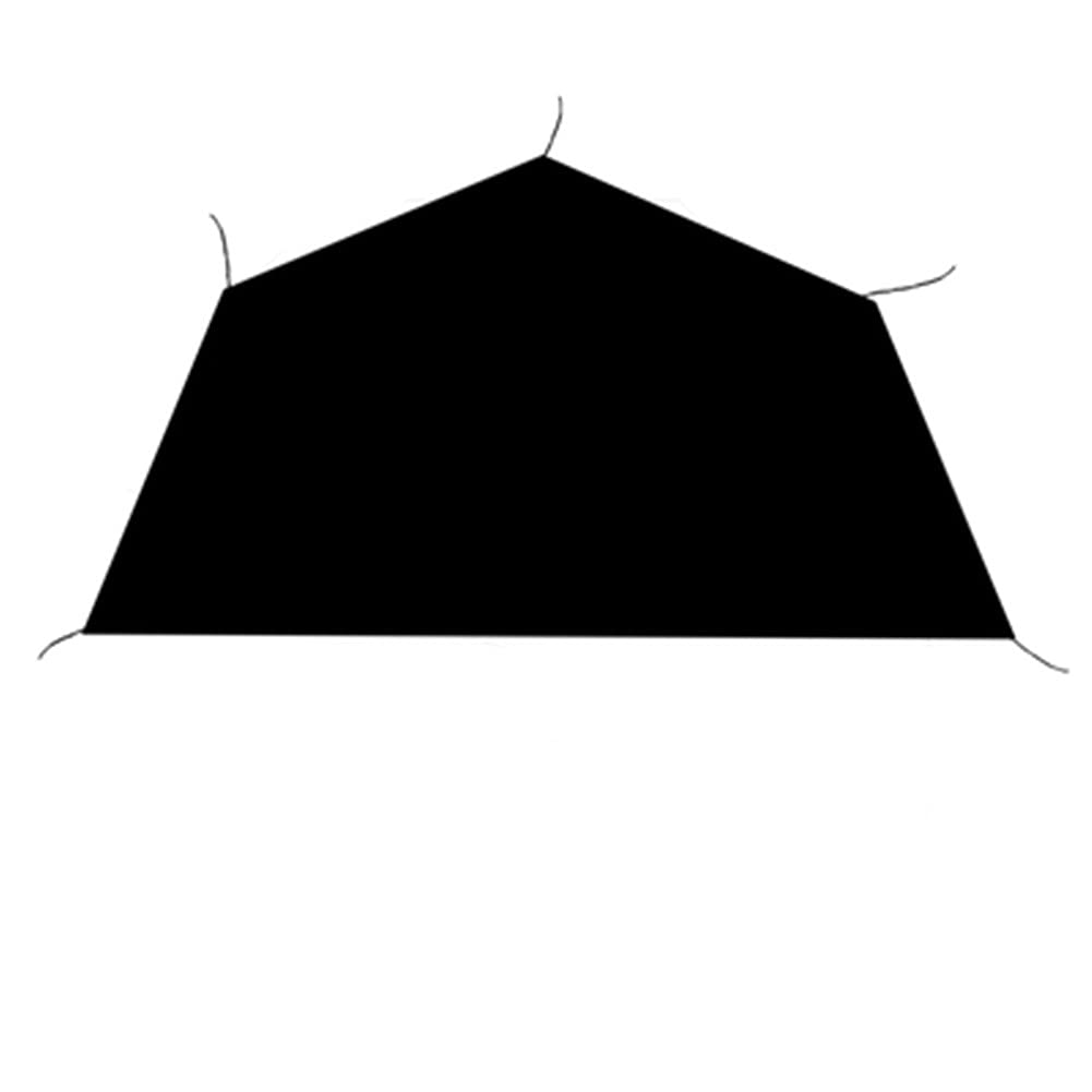2-4 Person Teepee Mat Half Mat for Teepee Tent 13 FT 210D (Black, 10.5 ft for 1-2 Person)