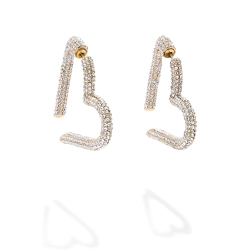 Heart Shaped Hoop Earrings for Women