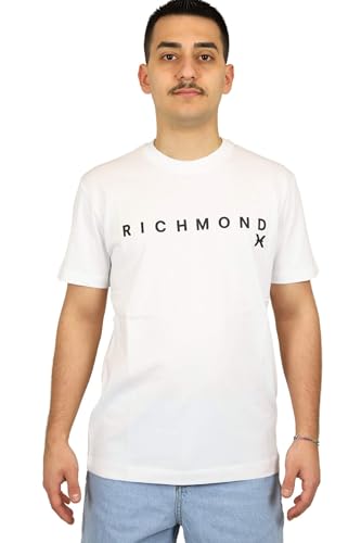 T-shirt blanc John Richmond UMP24004TS pour homme coupe parfaite anti-déformation