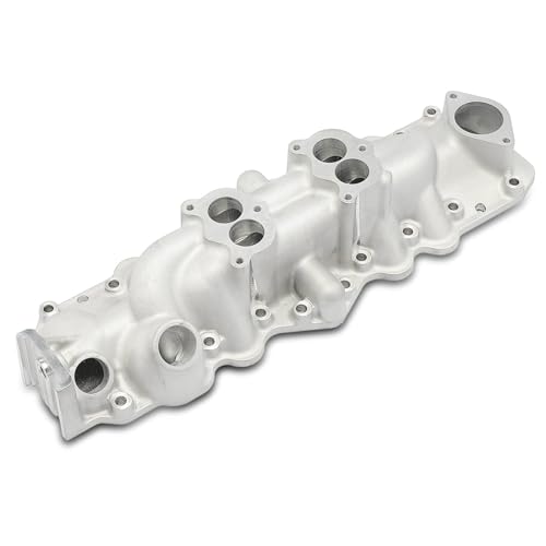Colector de admisión V8 para Ford 1949-1953 con doble carburador en aluminio pulido